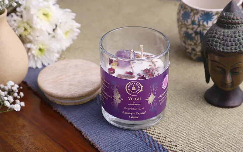 Amethyst Crown Chakra Candle Amethyst Crown Chakra Candle